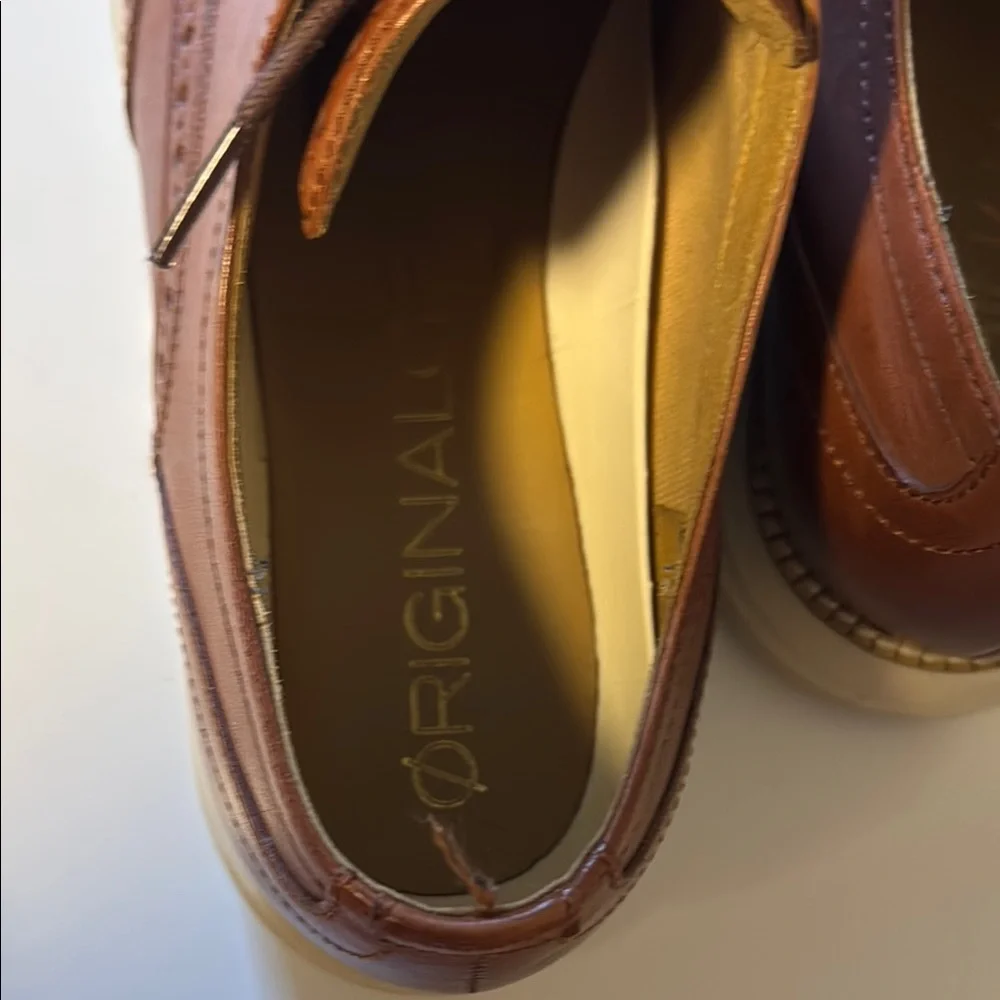 Men's ØriginalGrand Wingtip Oxfords Dress Shoes Cole Hann 11.5 Wide (worn twice) - Picture 3 of 12
